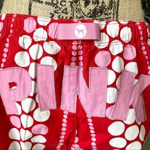 PINK Polka dot pajama pant.